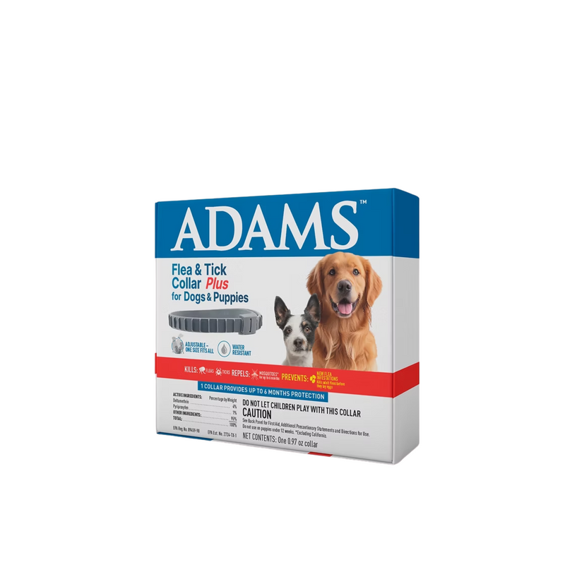 Collar ADAMS PLUS Anti-Pulgas & Garrapatas Para Perros & Cachorros