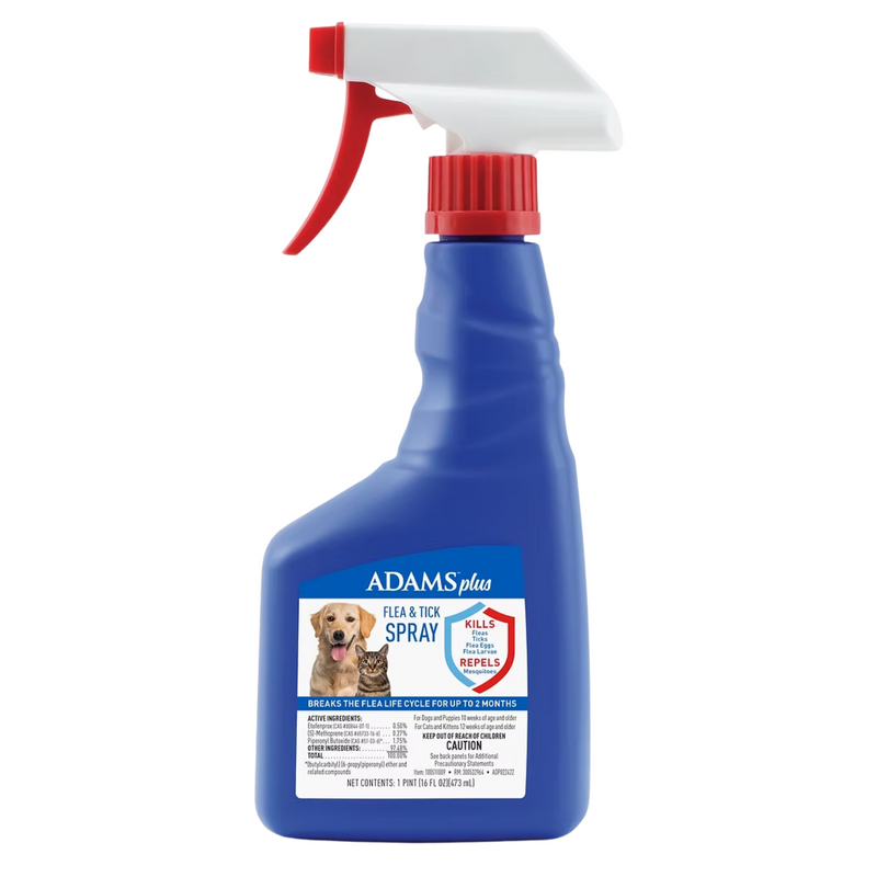 ADAMS PLUS Spray Contra Pulgas & Garrapatas Para Perros & Gatos