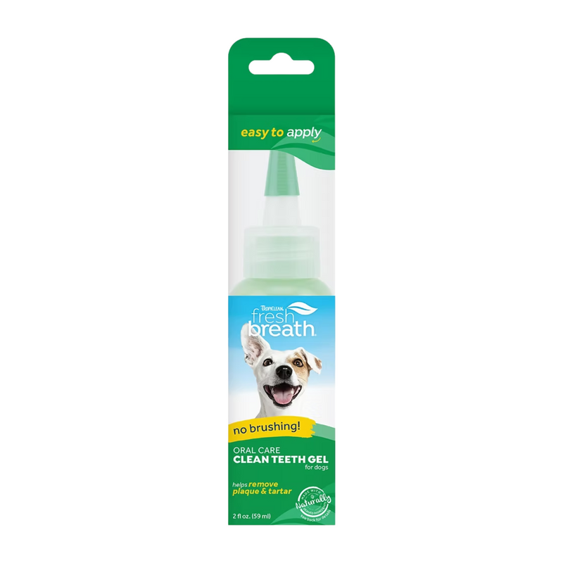 TropiClean Aliento Fresco, Cuidado Bucal, Dientes Limpios - Gel Para Perros