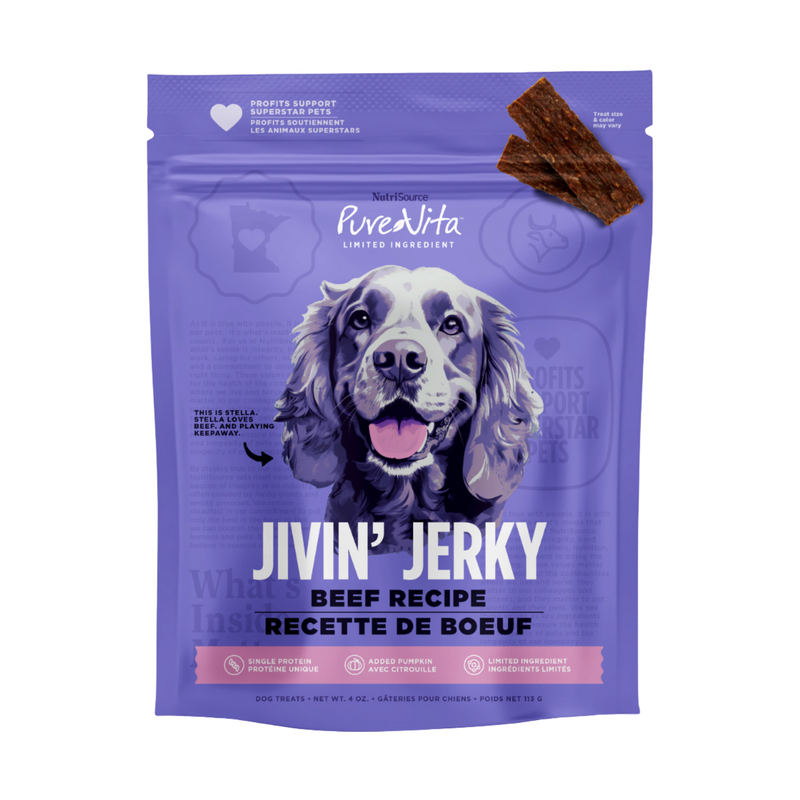 Nutrisource Jivin' Jerky Strips Pure Vita - Carne
