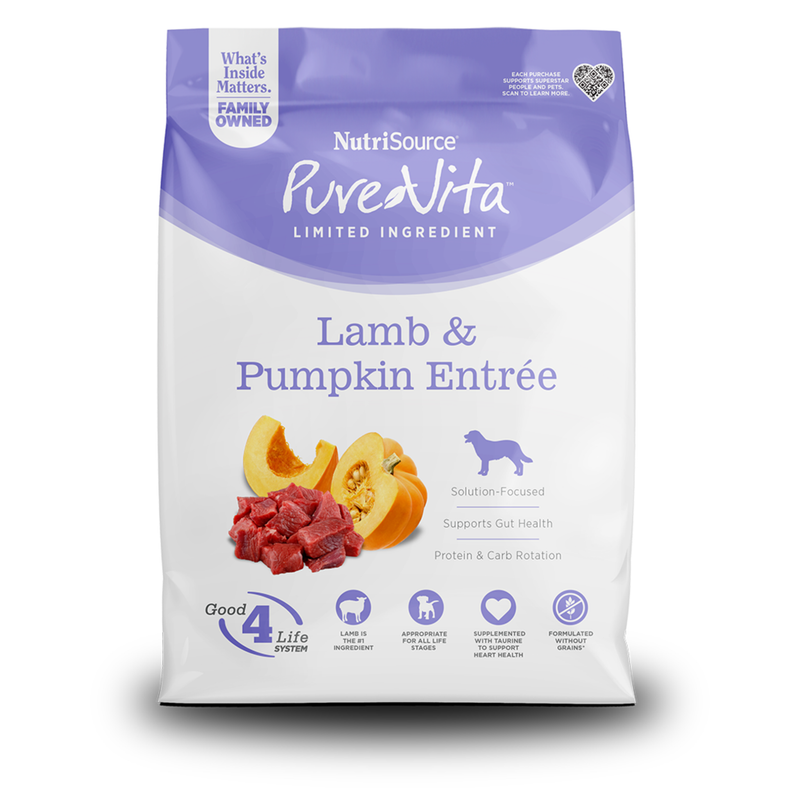 Nutrisource Pure Vita Libre de Granos - Cordero & Calabaza