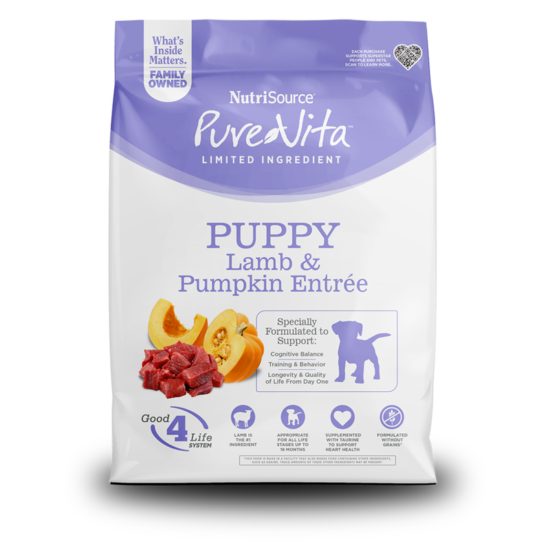 Nutrisource Pure Vita Cachorro Libre de Granos - Cordero & Calabaza