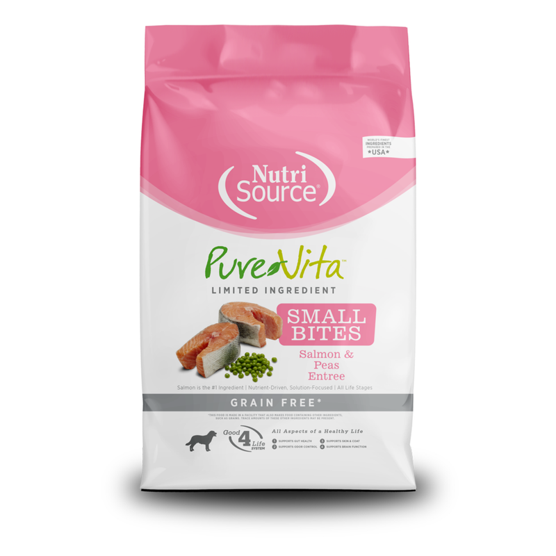 Nutrisource Pure Vita Small bites GF - Salmon & Guisantes