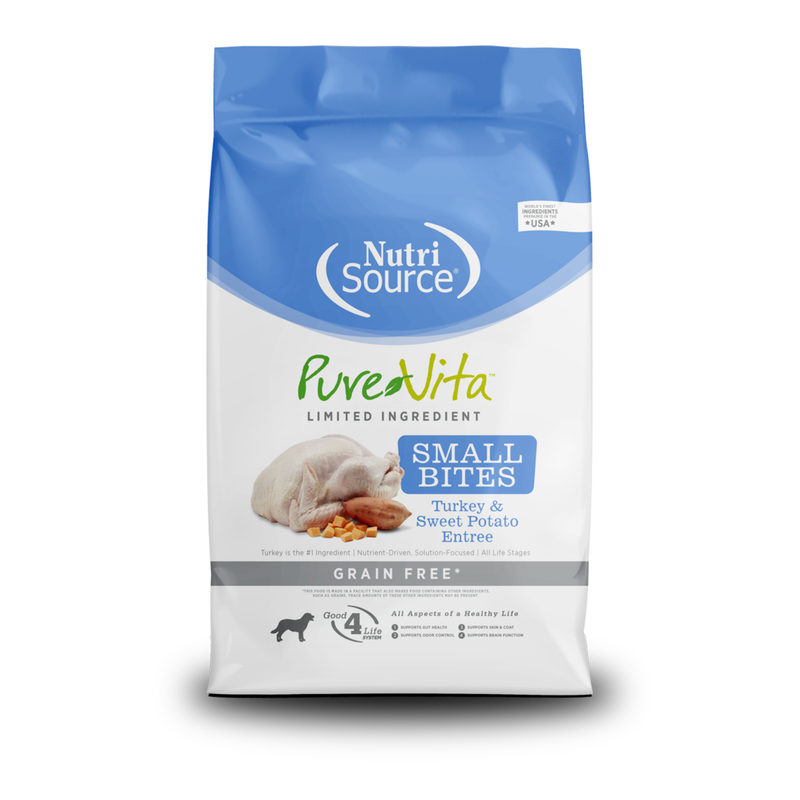 Nutrisource Pure Vita Small bites Libre de Granos - Pavo & Camote