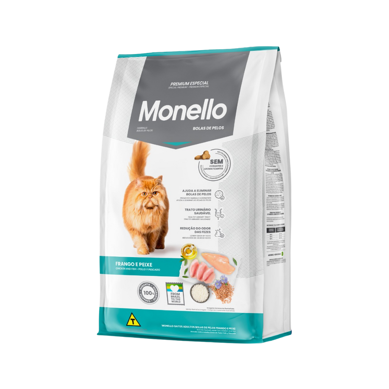 MONELLO PREMIUM GATO BOLAS DE PELO - Pollo & Pescado